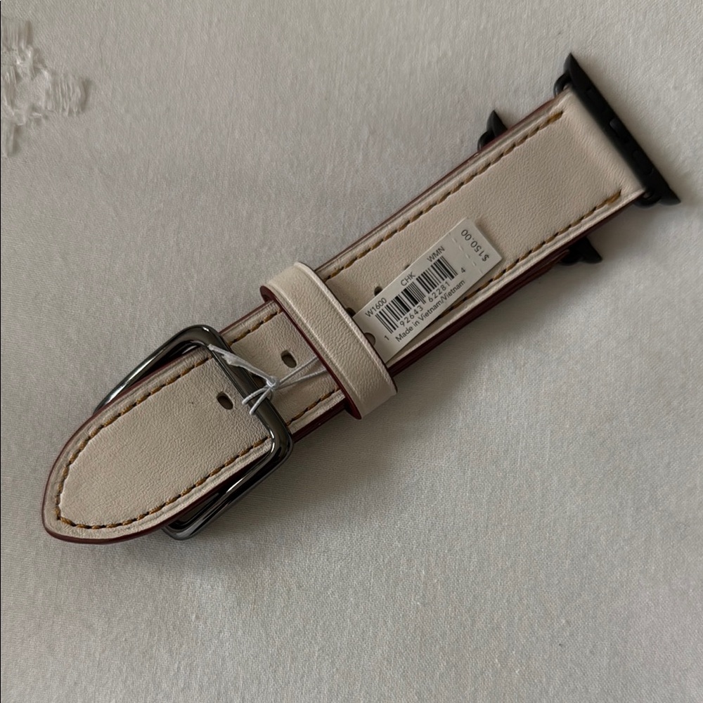Coach Chalk Leather Watch Strap 42/44